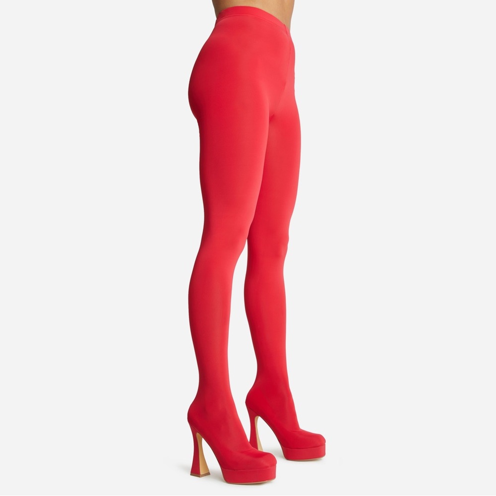 square toe platform legging boot